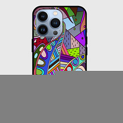 Чехол для iPhone 13 Pro Детский красочный узор, цвет: 3D-черный