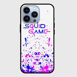 Чехол для iPhone 13 Pro Игра в кальмара неон брызги, цвет: 3D-черный
