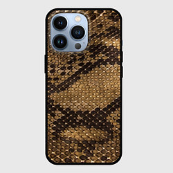 Чехол для iPhone 13 Pro Кожа питона - fashion 2028, цвет: 3D-черный
