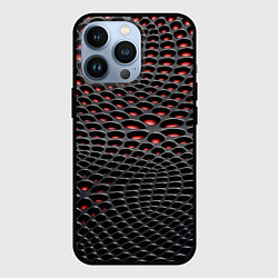 Чехол для iPhone 13 Pro Imitation snake skin - pattern, цвет: 3D-черный