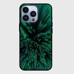 Чехол для iPhone 13 Pro Объёмные острые зелёные фигуры, цвет: 3D-черный