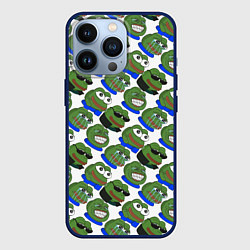Чехол для iPhone 13 Pro Эмоции Пепе, цвет: 3D-тёмно-синий
