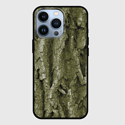 Чехол для iPhone 13 Pro Кора дуба - текстура, цвет: 3D-черный