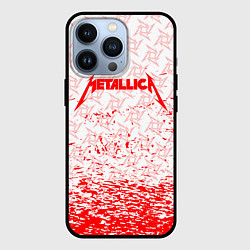 Чехол для iPhone 13 Pro Metallica - брызги, цвет: 3D-черный