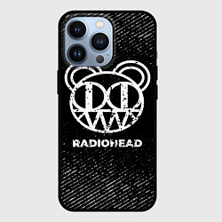 Чехол для iPhone 13 Pro Radiohead с потертостями на темном фоне, цвет: 3D-черный