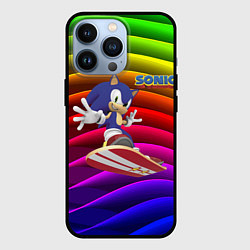 Чехол для iPhone 13 Pro Sonic - hedgehog - skateboarding - bands, цвет: 3D-черный