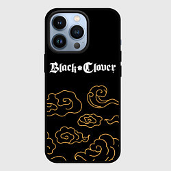 Чехол для iPhone 13 Pro Black Clover anime clouds, цвет: 3D-черный