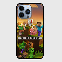 Чехол для iPhone 13 Pro Константин Minecraft, цвет: 3D-черный