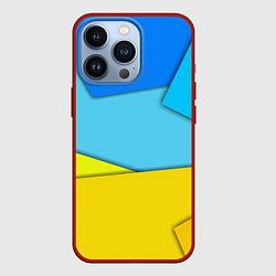 Чехол для iPhone 13 Pro Простой геометрический фон, цвет: 3D-красный