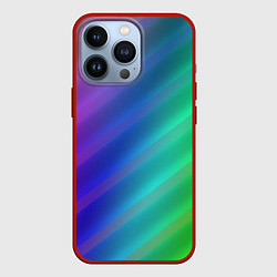 Чехол для iPhone 13 Pro Полосы всех цветов радуги, цвет: 3D-красный