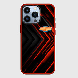 Чехол для iPhone 13 Pro Chevrolet art, цвет: 3D-красный