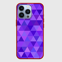 Чехол для iPhone 13 Pro Фиолетовые фигуры, цвет: 3D-красный
