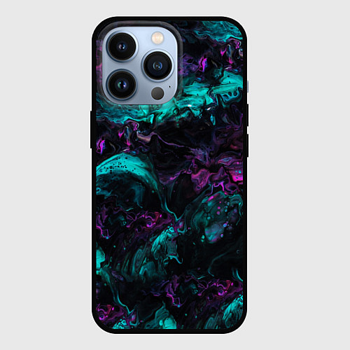 Чехол iPhone 13 Pro Неоновые Коралы / 3D-Черный – фото 1