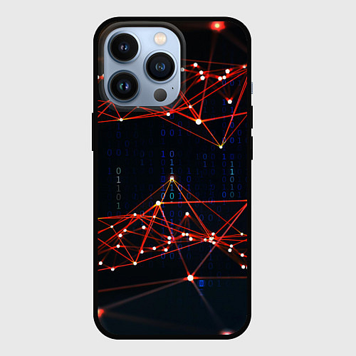 Чехол iPhone 13 Pro Соединение точек / 3D-Черный – фото 1