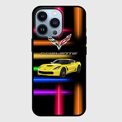 Чехол для iPhone 13 Pro Chevrolet Corvette - гоночная команда - Motorsport, цвет: 3D-черный