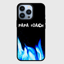 Чехол для iPhone 13 Pro Papa Roach blue fire, цвет: 3D-черный