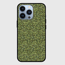 Чехол для iPhone 13 Pro Армейская форма мелкий пиксель, цвет: 3D-черный
