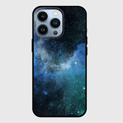 Чехол для iPhone 13 Pro Акварель галактики, цвет: 3D-черный