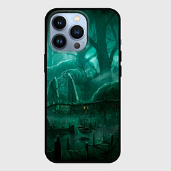 Чехол для iPhone 13 Pro Причал у болота, цвет: 3D-черный