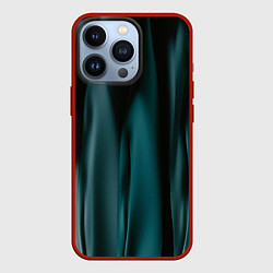 Чехол для iPhone 13 Pro Абстрактные волны в темноте, цвет: 3D-красный