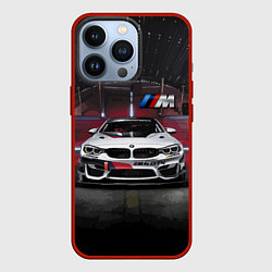 Чехол для iPhone 13 Pro BMW M4 GT4 - Motorsport, цвет: 3D-красный