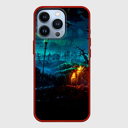 Чехол для iPhone 13 Pro Мрачное место, цвет: 3D-красный