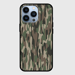 Чехол для iPhone 13 Pro Камуфляж ВСР-93 вертикалка, цвет: 3D-черный