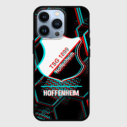 Чехол для iPhone 13 Pro Hoffenheim FC в стиле glitch на темном фоне, цвет: 3D-черный
