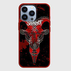 Чехол для iPhone 13 Pro Slipknot - красный козел, цвет: 3D-красный