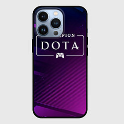 Чехол для iPhone 13 Pro Dota gaming champion: рамка с лого и джойстиком на, цвет: 3D-черный