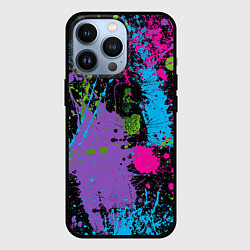 Чехол для iPhone 13 Pro Для граффити - абстрактные брызги, цвет: 3D-черный
