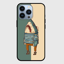 Чехол для iPhone 13 Pro Акула-моряк, цвет: 3D-черный