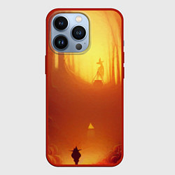 Чехол для iPhone 13 Pro Темная ведьма колдует в жутком лесу, цвет: 3D-красный