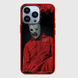 Чехол для iPhone 13 Pro Slipknot red & black, цвет: 3D-красный