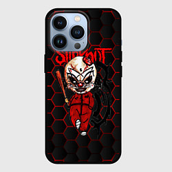 Чехол для iPhone 13 Pro Slipknot объемные соты, цвет: 3D-черный