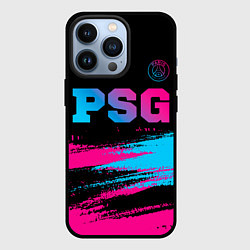Чехол для iPhone 13 Pro PSG - neon gradient: символ сверху, цвет: 3D-черный
