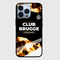 Чехол для iPhone 13 Pro Club Brugge legendary sport fire, цвет: 3D-черный