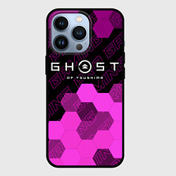 Чехол для iPhone 13 Pro Ghost of Tsushima pro gaming: символ сверху, цвет: 3D-черный