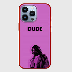 Чехол для iPhone 13 Pro Большой Лебовски DUDE, цвет: 3D-красный