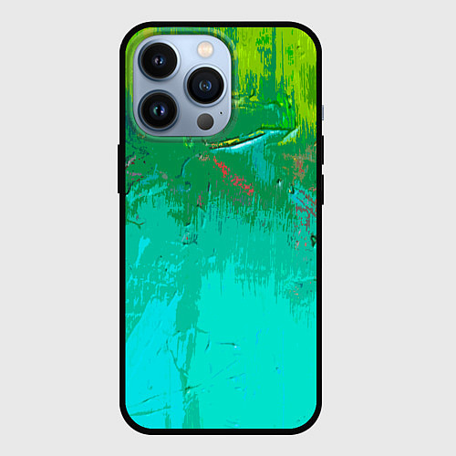 Чехол iPhone 13 Pro Абстрактные краски - текстура / 3D-Черный – фото 1