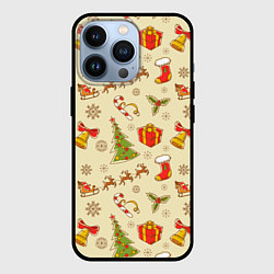 Чехол для iPhone 13 Pro С Новым 2023 Годом, цвет: 3D-черный