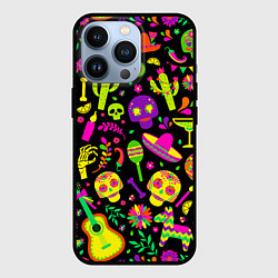 Чехол для iPhone 13 Pro Mexican motifs, цвет: 3D-черный