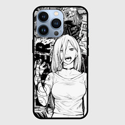 Чехол для iPhone 13 Pro Power Человек бензопила манга страницы, цвет: 3D-черный