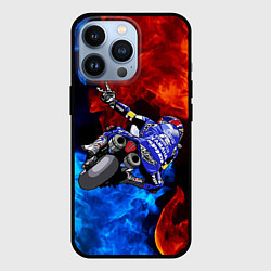 Чехол для iPhone 13 Pro Yamaha мотогонки - огонь инь-янь, цвет: 3D-черный