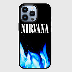 Чехол для iPhone 13 Pro Nirvana blue fire, цвет: 3D-черный