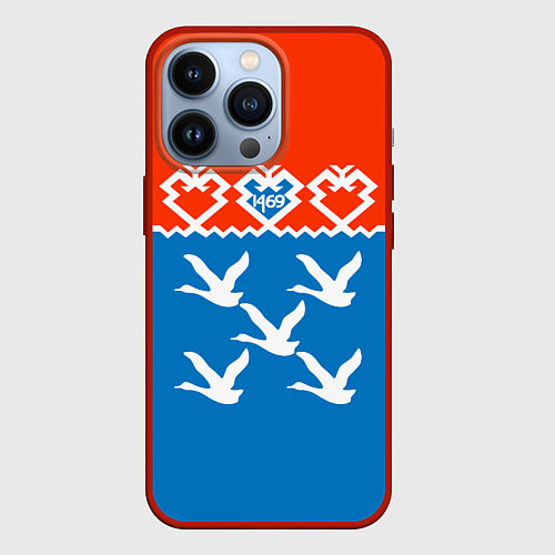 Чехол iPhone 13 Pro Герб города Чебоксары / 3D-Красный – фото 1
