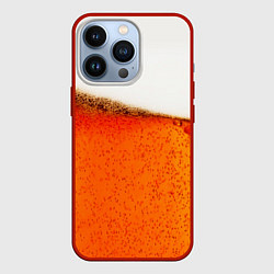Чехол для iPhone 13 Pro Тёмное пиво, цвет: 3D-красный
