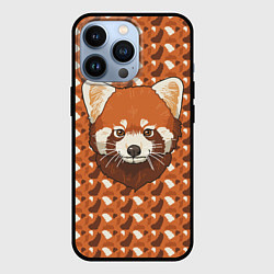 Чехол для iPhone 13 Pro Милая красная панда, цвет: 3D-черный