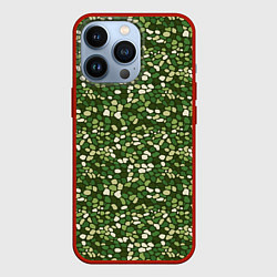 Чехол для iPhone 13 Pro Милитари камни, цвет: 3D-красный