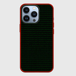 Чехол для iPhone 13 Pro Однотонный двоичный код, цвет: 3D-красный
